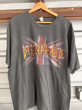 Alstyle Def Leppard 2006 Union Jack Graphic T-Shirt Size XL